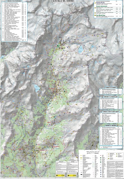 Wanderungenplan im Valtournenche Tal